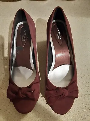 £14.99 • Buy M&S Footglove Ladies Damson Real Leather Slip On Shoes Wider Fit Size 5 Euro 38