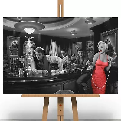 £9.99 • Buy Marilyn Monroe Elvis James Dean Canvas Print Picture Retro Wall Art Film Music