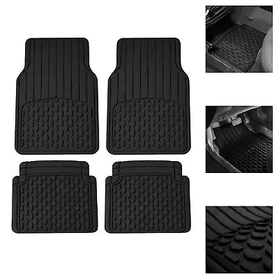 FH Group Universal Car Rubber Floor Mats Heavy Duty All Weather Mats Black • $24.99