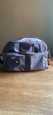 Mamas & Papas Flip XT2 Bowling Style Changing Bag Fossil Grey & Brown Great • £29.99