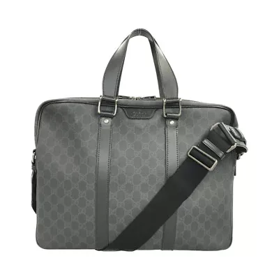 Gucci Briefcase GG Supreme 337081 493075 Mens Black • $361.45