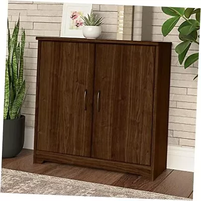  Cabot Storage Cabinet With Doors Small Modern Walnut  • $152.87