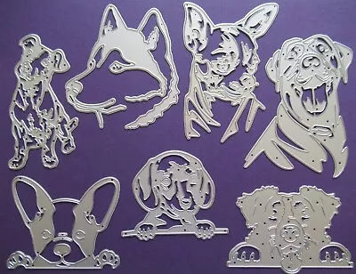 7 Types Dogs & Puppies Metal Die Cutters / Paper Card Cutting Dies • £3.79