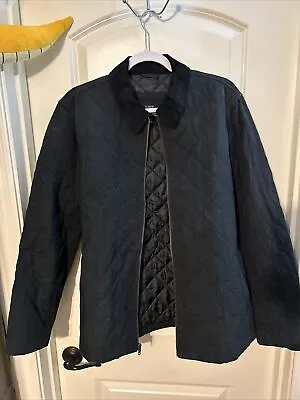 J Crew Jacket Full Zip Mens M Black J.Crew  Bomber Outerwear Pockets • $27