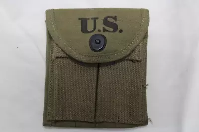 US Military Issue WW2 M1 Carbine Ammo Magazine Stock Or Belt Pouch Canvas J14A • $64.95