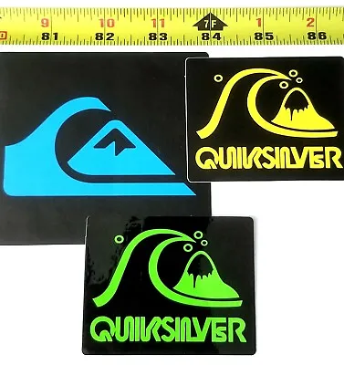 Quiksilver 3 Surf Sticker Lot Surfer Surfboard Street Wear Vinyl Vtg Vintage • $17.95