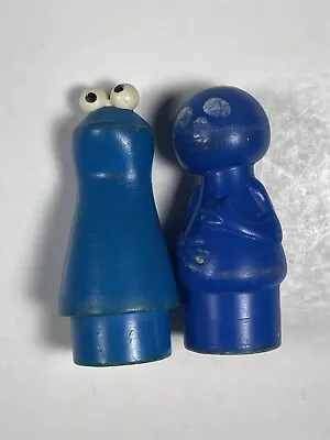 Grover & Cookie Monster Fisher Price Sesame Street Little People Figure Vintage • $19.99