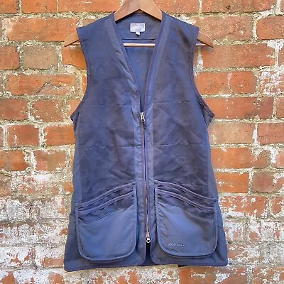 Musto Clay Shooting Vest Gilet Small Blue D30 Recoil Patch Multi Pocket Skeet • £49.99