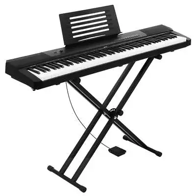 Alpha 88 Keys Electronic Piano Keyboard Digital Electric W/ Stand Sustain Pedal • $349