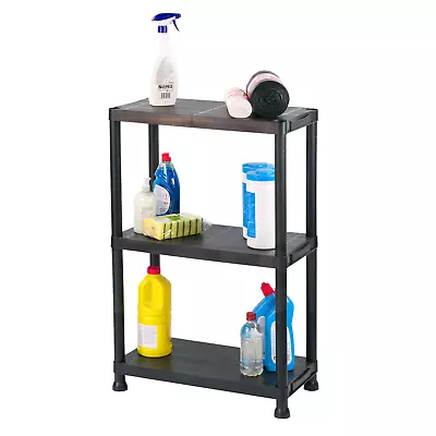 Kct Plastic Storage Shelves 3/4/5 Tier Shelving Home Garage Organiser Shelf Rack • £17.85