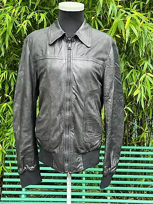 Dolce & Gabbana Mens Lambskin Leather Bomber Jacket D&G Size 46 - UK S • £215