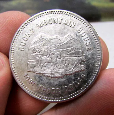 Vintage 1981 Rocky Mountain House Canada Trade Dollar Collectors Token Coin • £6.43