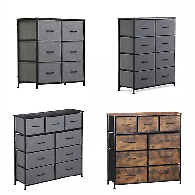 Dresser For Bedroom Storage Tower Tall Chest Organizer Unit 6/8/9 Fabric Drawers • $59.58
