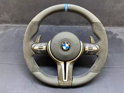 Bmw F20 F30 F15 Steering Wheel Paddles M Performance Carbon Vibration Alcantara • $2446.28