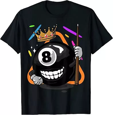 NEW LIMITED Billiard 8 Ball Pool Design Great Gift Idea Premium T-Shirt S-3XL • $23.22