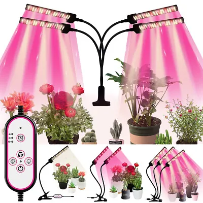£7.52 • Buy 4 Head 288 LED Grow Light Growing Veg Flower For Indoor Clamp Plant Lamp UK Plug
