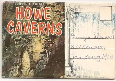 Vintage Folder Postcard: Howe Caverns; Howes Cave New York • $2.50