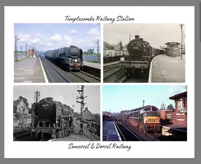 TEMPLECOMBE RAILWAY STATION SOMERSET OPTIONS; 10x8 COLLAGE Or FOUR 6x4 PHOTOS • £6.50