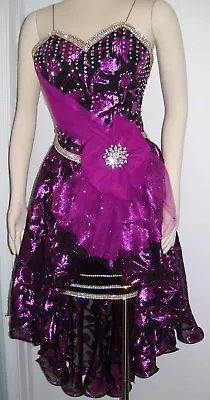 Teen Miss National Pageant Prom Formal Wedding Evening Party Hi Lo Dress Sz 4 6 • $123.49