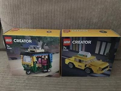 Brand New LEGO 40469 Creator Tuk Tuk And LEGO 40468 Creator Yellow Taxi • $64.99