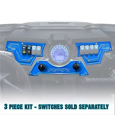 RZR 3 Piece CNC Dash Switch Panels 8 Hole XP1000 Turbo S 900 1000 Voodoo Blue • $204.99