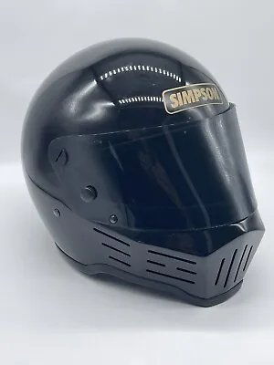 Vintage Simpson Black Darth Vader Motocross Motorcycle MX Helmet Full Face 7 1/4 • $239.99