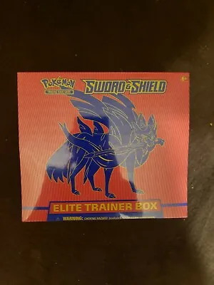 $85 • Buy Pokemon TCG Sword And Shield Elite Trainer Box Zacian Red New Sealed Ships Free
