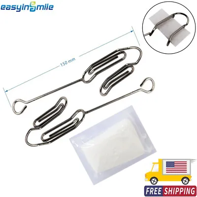 2×Easyinsmile Dental Impression S.Steel Wire Bite Trays With 50PC Adsorbent Pads • $14.99