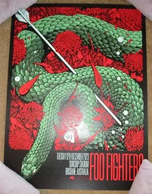 FOO FIGHTERS Concert Gig Poster Print BRISBANE 12-12-23 2023 Ken Taylor REG H • $99.99