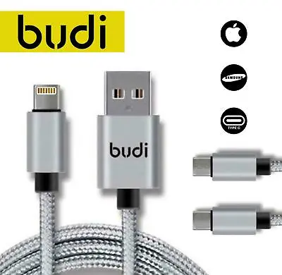 £3.45 • Buy 100% BUDI 1M USB Data Sync Charging Cable For Apple IPhone 8 7 6 Plus IPad IPod