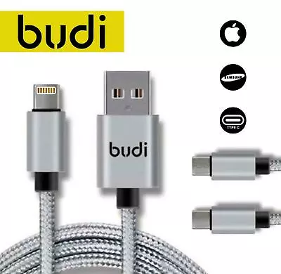£3.45 • Buy 100% BUDI 1M USB Data Sync Charging Cable For Apple IPhone 8 7 6 Plus IPad IPod