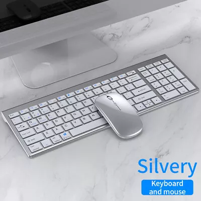 Wireless Bluetooth Keyboard Mouse KitsFor IMac IPad Android Tablet PC Laptop • £19.99