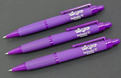Purple Allegra Drug Rep Pharmaceutical Pens Raised Logo In Relief Lot Of 3 • $5.95