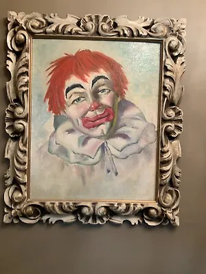 Fabulous Vintage Clown Oil Painting Signed Pablo Gago • $149