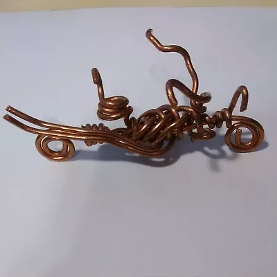 Copper Motorcycle Figurine Great For Any Vintage Collection! • $3