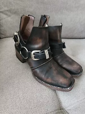 Freebird Truce Womens Size 7 Shoes  Leather Zip Up Ankle Boots Booties  • $90