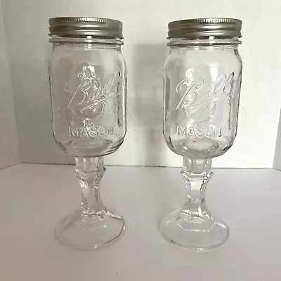 Set Of 2 The Original Rednek Wine Glass Redneck Style Mason Jar Wine Glass USA! • $19.88