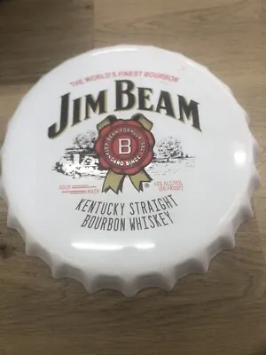 Jim Beam Bottle Cap 3D - Tin Sign • $47.50