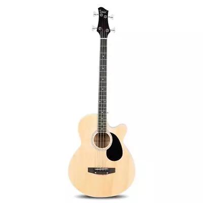 Glarry 4 String Electric Acoustic Bass Guitar With Bag Burlywood • $74.99