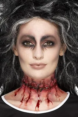 Stitched Neck Scar Halloween Fake Latex Fancy Dress Zombie Special FX Make Up • £3.99