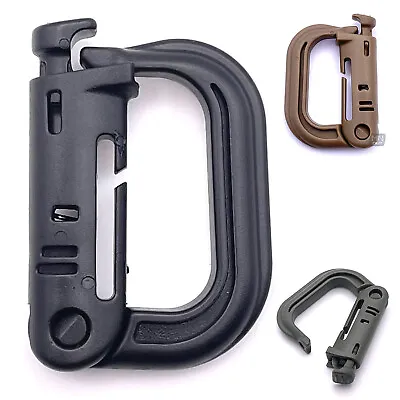 MOLLE Locking D-Ring Carabiner Military Army Tactical Belt Tool Hook Link Buckle • £3.95
