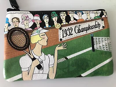 Rolfs Small Leather Wallet Coin Card Pouch 1932 Tennis Championship Flappers • $8