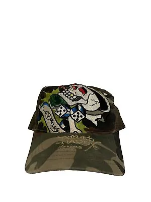 Vintage Ed Hardy Big Logo Skull & Dice SnapBack Trucker Hat • $24.99