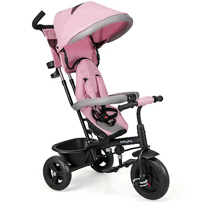 4-in-1 Multifunctional Tricycle Kids Trike W/ Removable Canopy &  Push Handle • $95.95