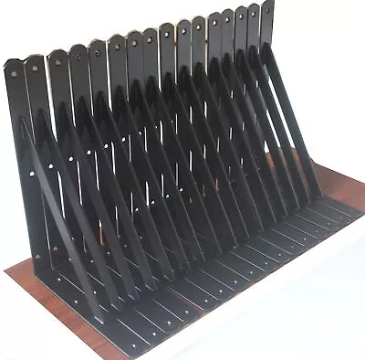 12 Pack L12  X H 8  Black Heavy Duty Shelf Brackets With Screws Metal Shelf B... • $45.11