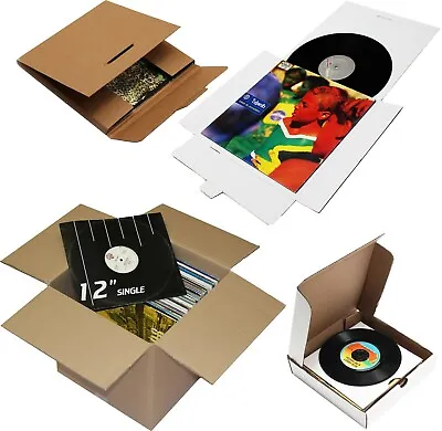 Strong 12  7  Lp Single Record Vinyl Mailers Boxes Shipping Storage Packaging • £138.63