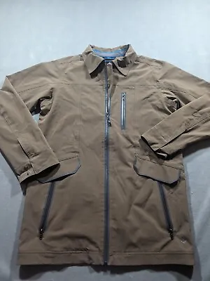 Columbia Jacket Mens Large Brown Omni-Heat Duster Transit Zone Rain Coat  • $76.99