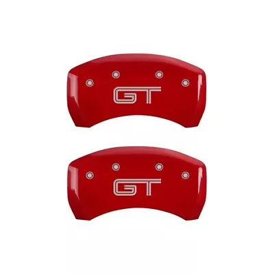 MGP Caliper Covers Rear Set Of 2 Red Finish Silver Mustang / GT • $185