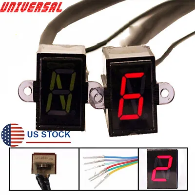 Motorcycle 6 Speed N-6 Digital Gear Indicator Shift Lever Sensors Gear Display • $20.57