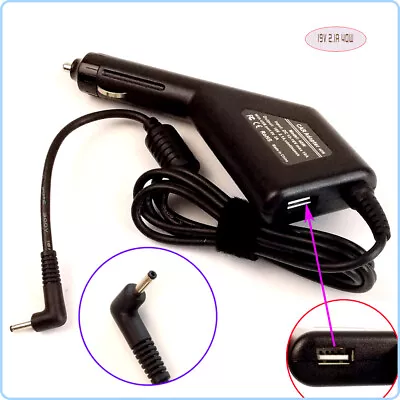 Netbook DC Power Adapter Car Charger +USB For Samsung NP900X4D-A01CN NP900X4C • $26.89